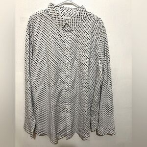 NWT Goodfellow & Co Mens Poplin Shirt Blue & white pattern size 3X Tall